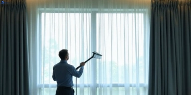 Commercial curtain stain removal service jamboree-heights hotels offices restaurants