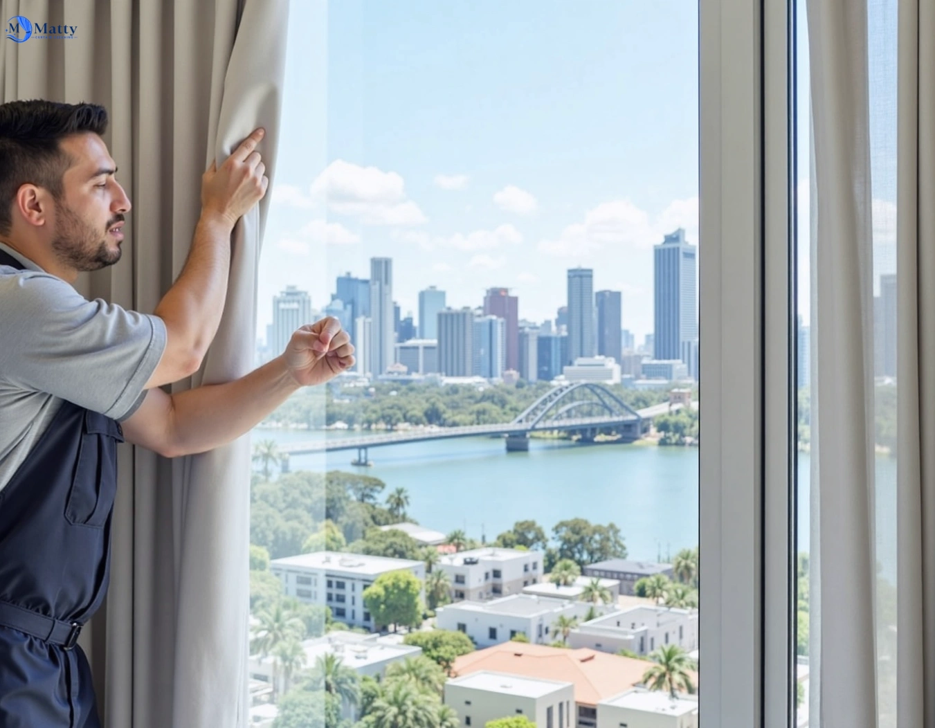 Professional curtain steam cleaning service jamboree-heights QLD by Matty Curtain Cleaning