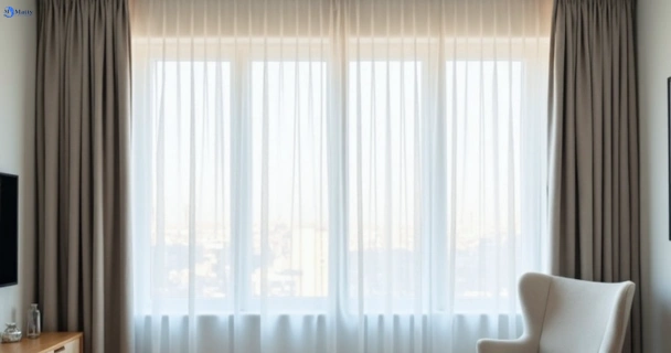 Freshly steam cleaned curtains in jamboree-heights QLD
